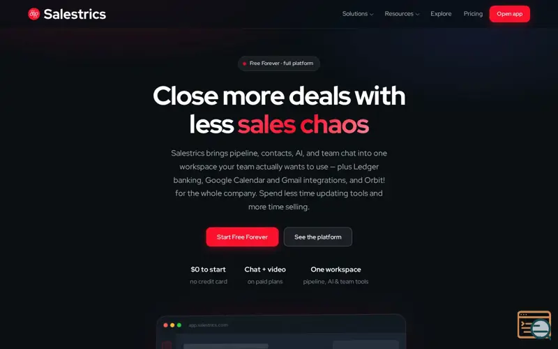 Screenshot of Salestrics