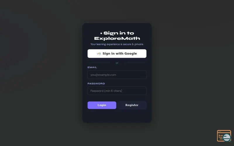 Screenshot of ExploreMath — Math · Physics · Robotics