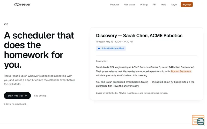 Screenshot of Reever