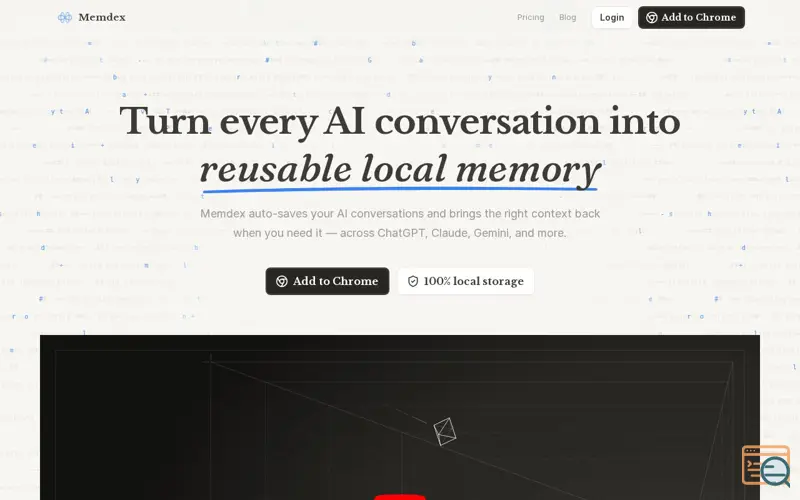 Screenshot of Memdex