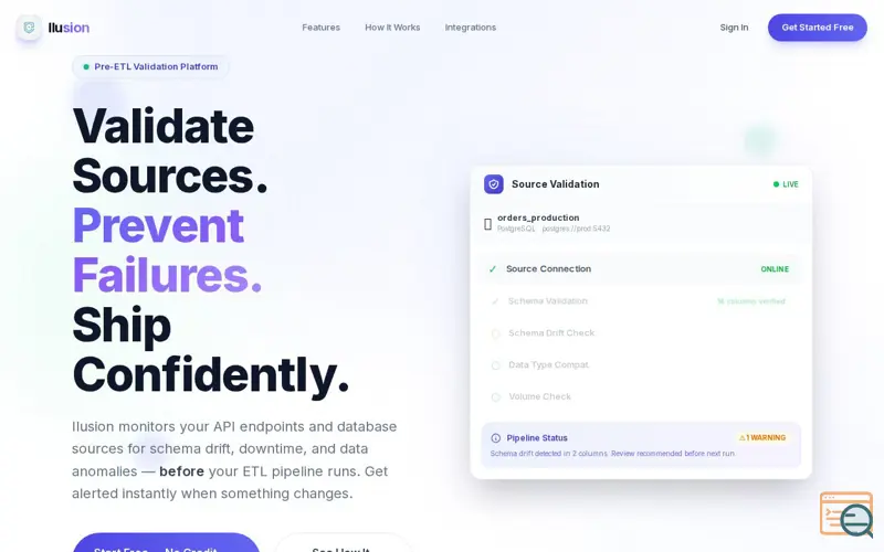 Screenshot of Ilusion — Catch Pipeline Failures