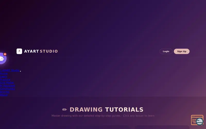 Screenshot of AYARTSTUDIO - India's #1 Free Drawing Learning Platform | Drawing Tutorials, Grid Maker, Art Classes