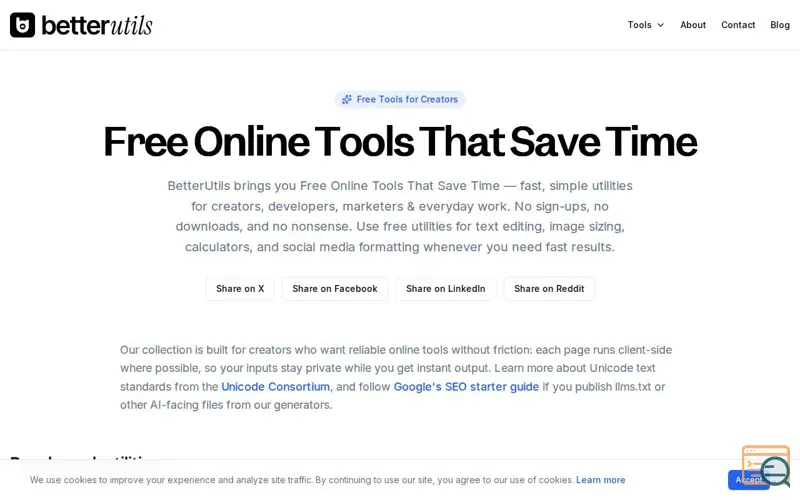 Screenshot of BetterUtils