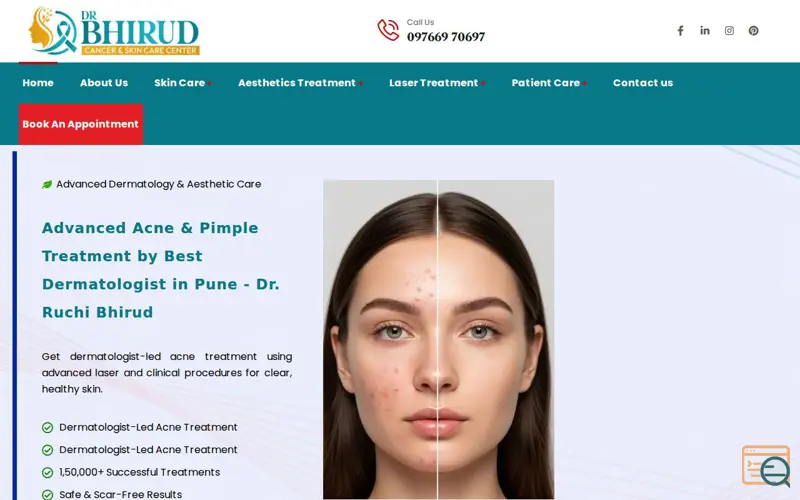 Screenshot of Dr. Ruchi Bhirud - Dermatologist