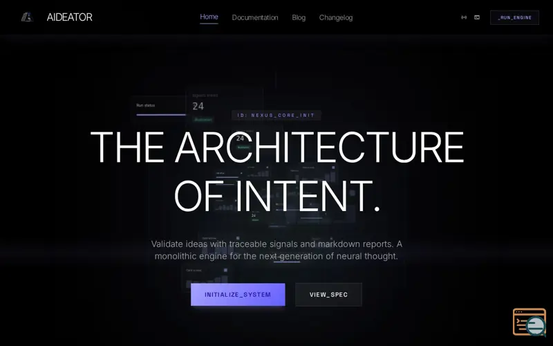 Screenshot of Aideator