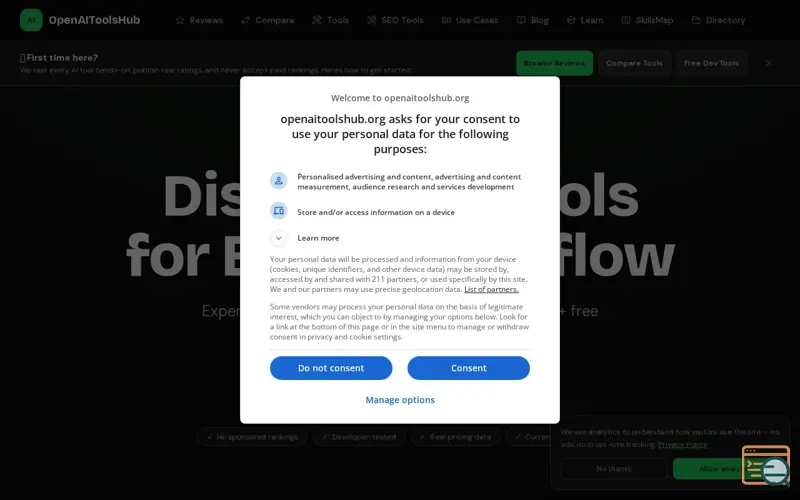 Screenshot of Openaitoolshub, a launch using EmailOwl
