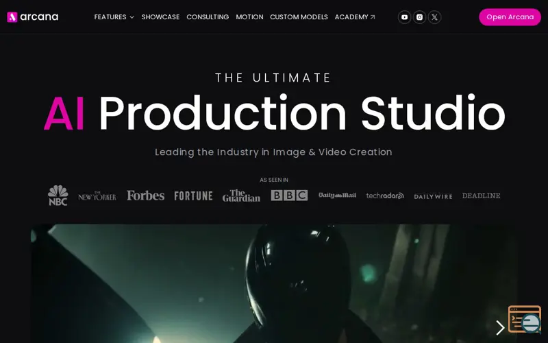 Screenshot of Arcana Labs, a launch using Snitcher