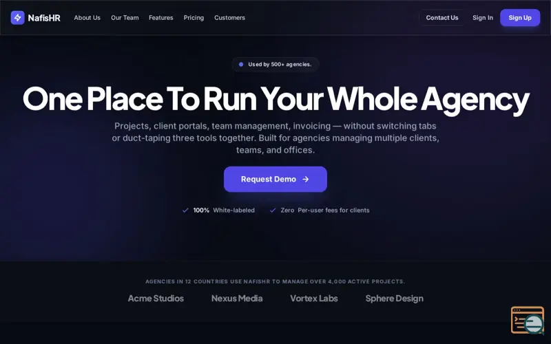 Screenshot of NafisHR