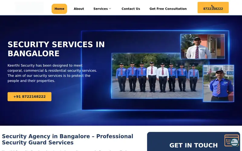 Screenshot of KEERTHI SECURITY