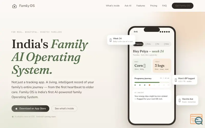 Screenshot of Family OS