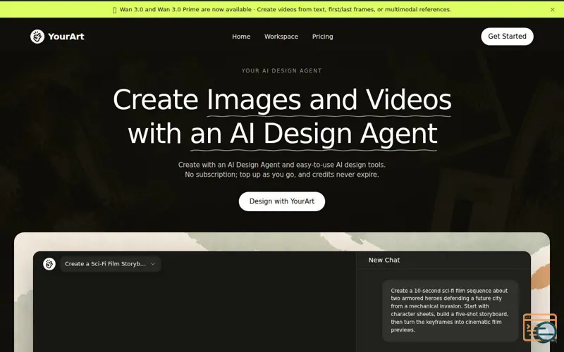 Screenshot of YourArt