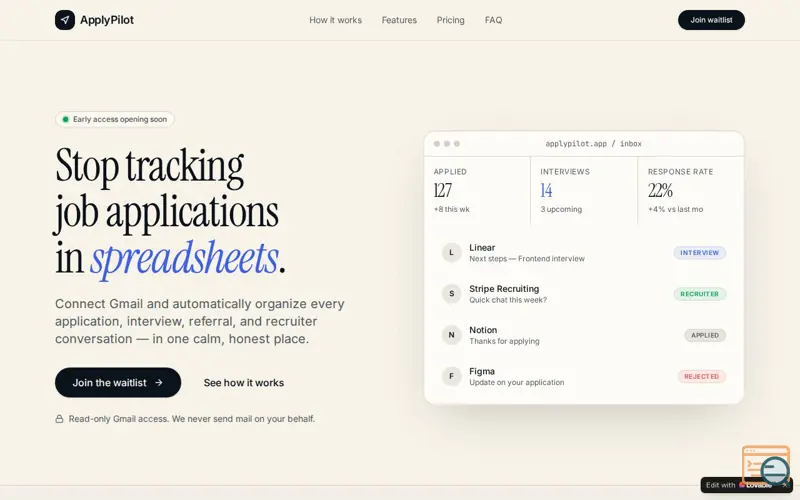 Screenshot of ApplyPilot