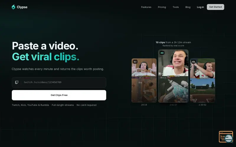 Screenshot of Clypse