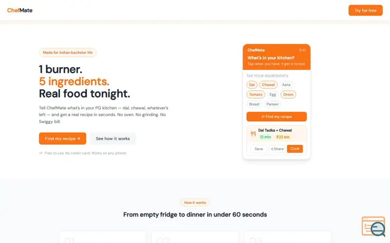 Screenshot of ChefMate