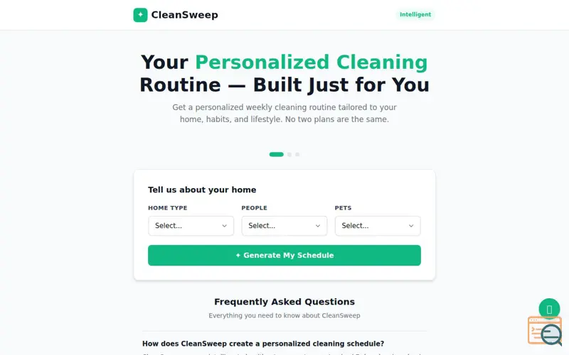 Screenshot of CleanSweep