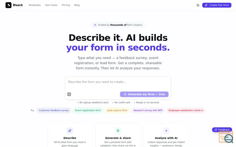 Screenshot of Blaack