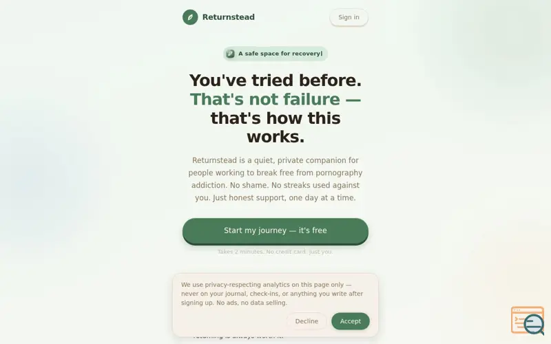 Screenshot of Returnstead