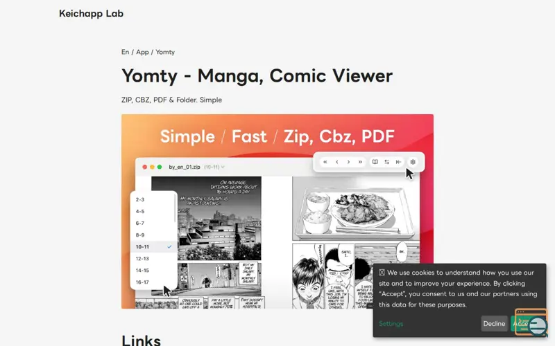 Screenshot of Yomty