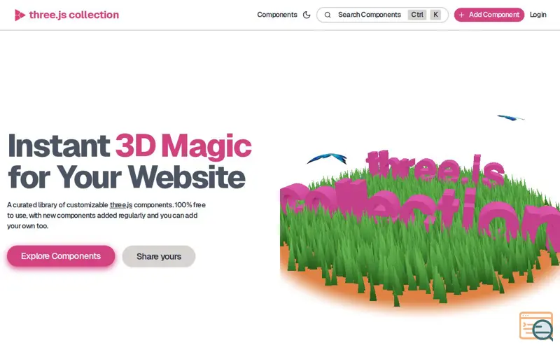 Screenshot of Three.js Collection