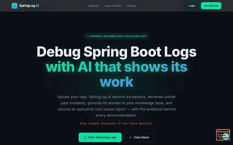 Screenshot of LogAnalyzer AI