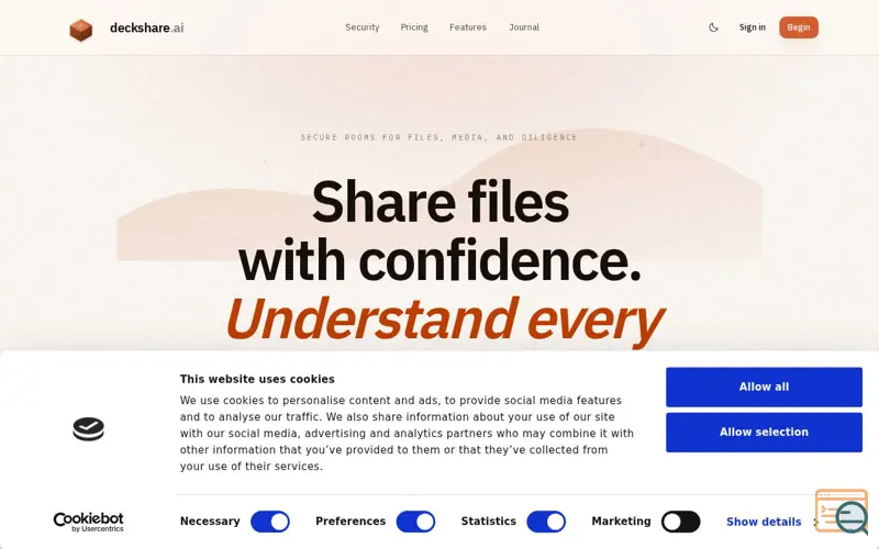Screenshot of deckshare, a launch using Cloudflare Stream