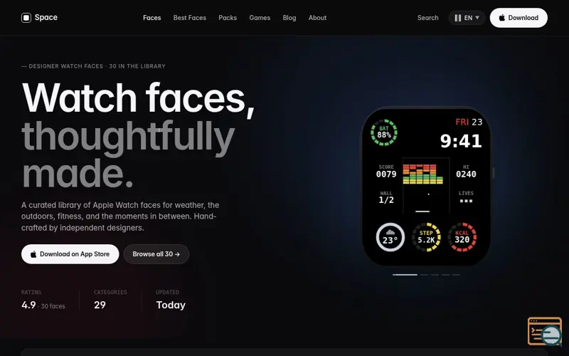 Screenshot of Space Watch Faces