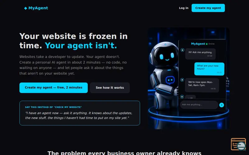 Screenshot of MyAgent