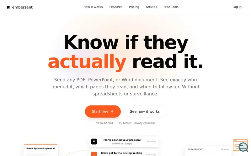 Screenshot of Embersent