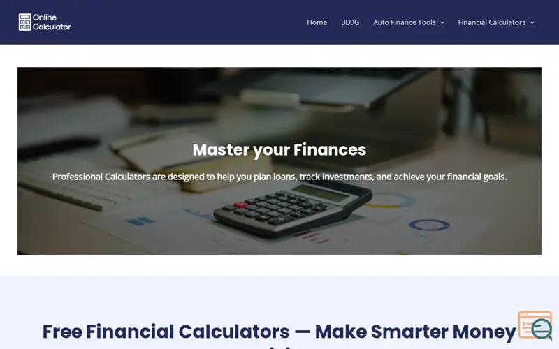 Screenshot of 1 Online Calculator