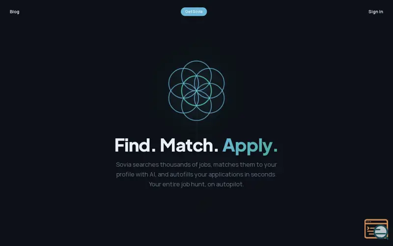 Screenshot of SoviaJobs