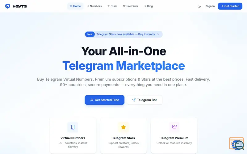 Screenshot of HeyTG