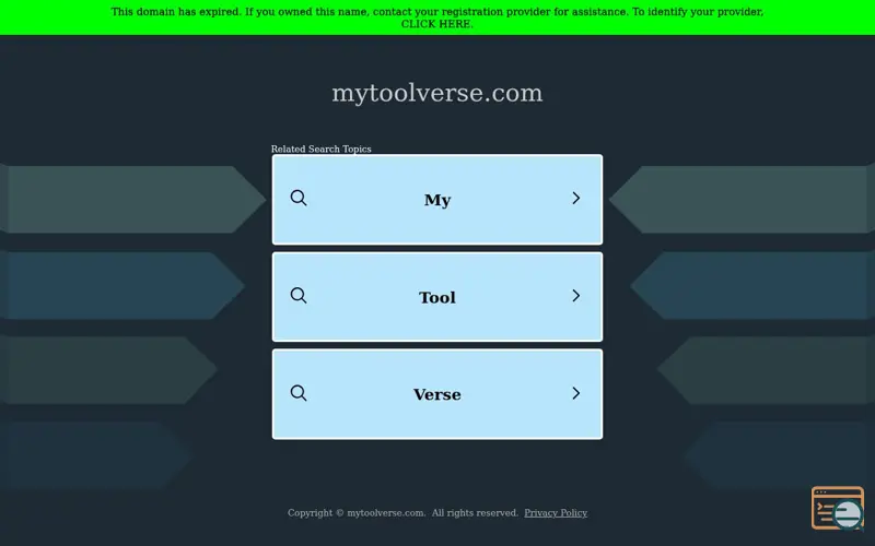 Screenshot of MyToolVerse