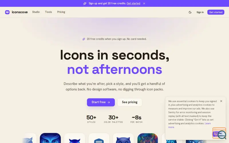 Screenshot of IconsCove