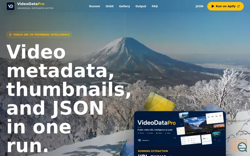 Screenshot of VideoDataPro