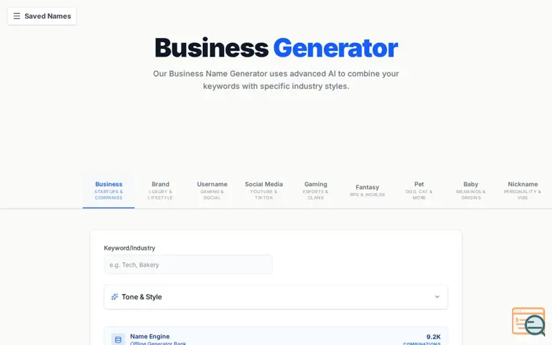 Screenshot of NameGenPro