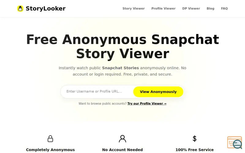 Screenshot of StoryLooker