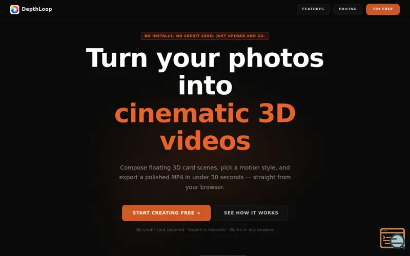 Screenshot of DepthLoop