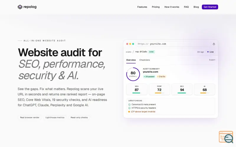 Screenshot of Repolog