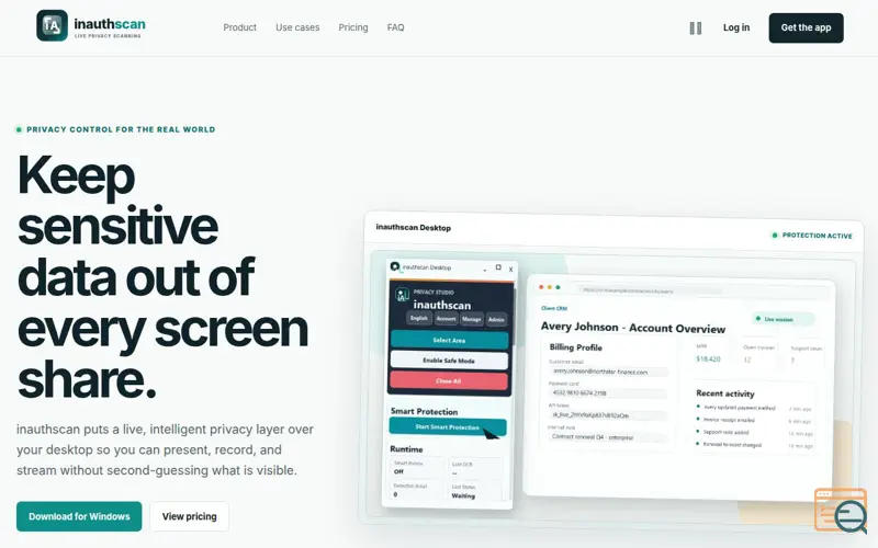 Screenshot of inauthscan