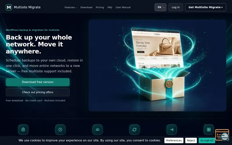 Screenshot of Multisite Migrate