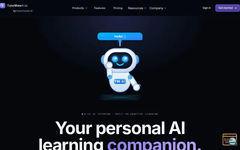 Screenshot of TutorMate AI