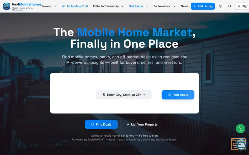 Screenshot of Real Mobile Homes