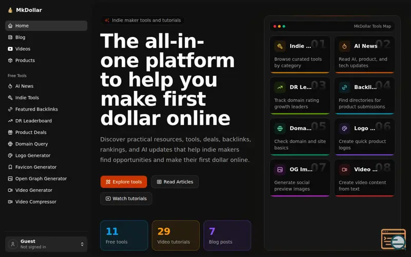 Screenshot of MkDollar