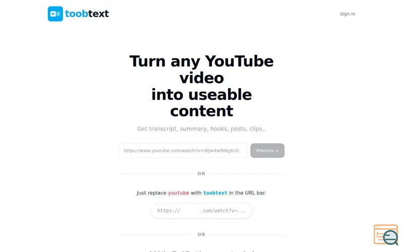 Screenshot of ToobText