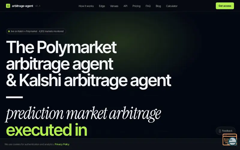 Screenshot of Arbitrage Agent
