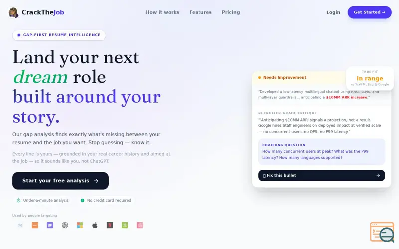 Screenshot of Crackthejob