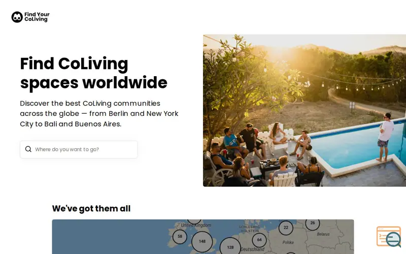 Screenshot of FindYourCoLiving