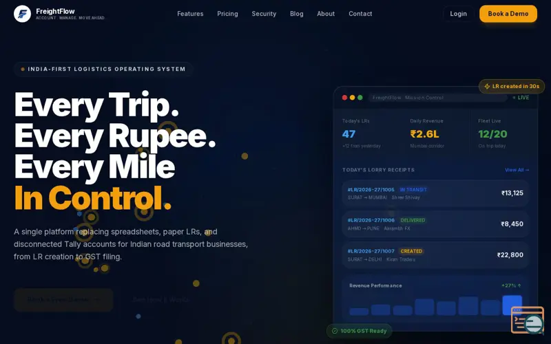 Screenshot of FreightFlow