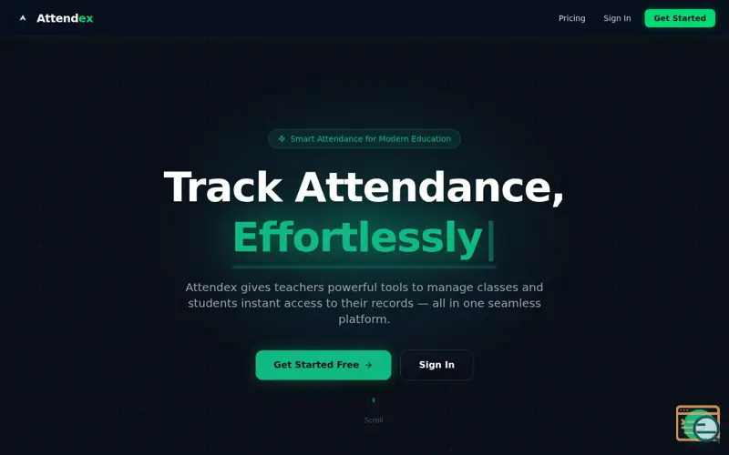 Screenshot of Attendex