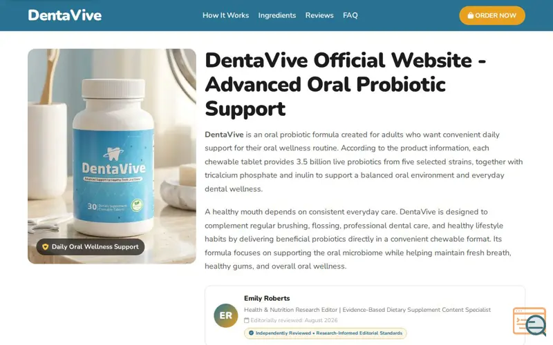 Screenshot of DentaVive Official